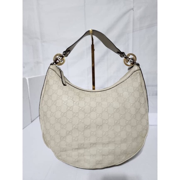 Authentic GUCCI Guccissima Medium GG Twins Hobo Bag Off White - Picture 4 of 16